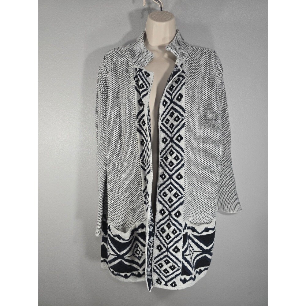Old Navy Jacquard Open-Front Cardi-Coat Size Large boho aztec, tribal, southwest